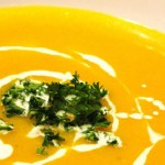 Pumpkin garlic soup
